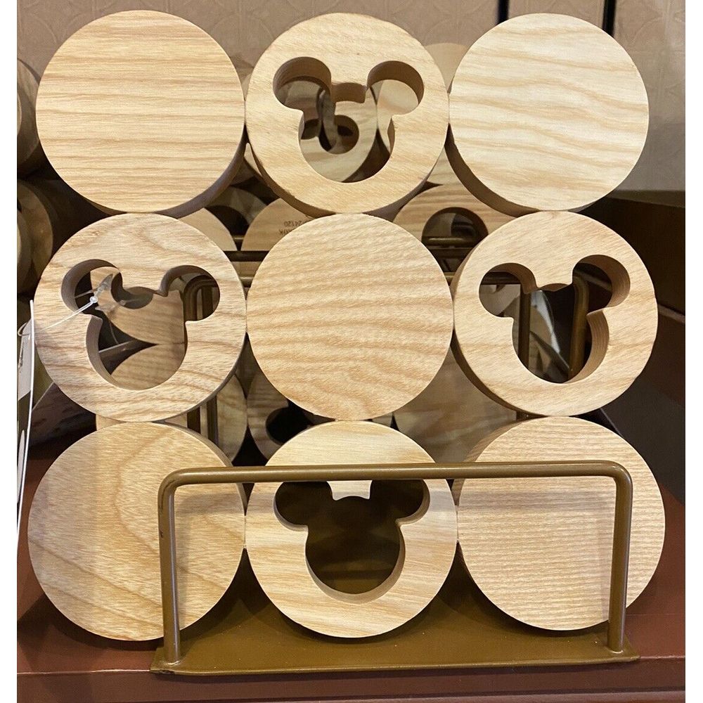 Disney Parks Trivet Homestead Collection Wood Mickey Mouse Icon NEW Kitchen Cook